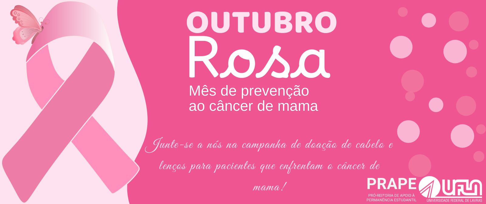 Outubro Rosa - doação de cabelo e lenços